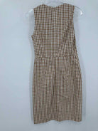 Pre-Owned J Mclaughlin Tan Size 0 Check Short Sleeveless Dress | True Fashionistas.