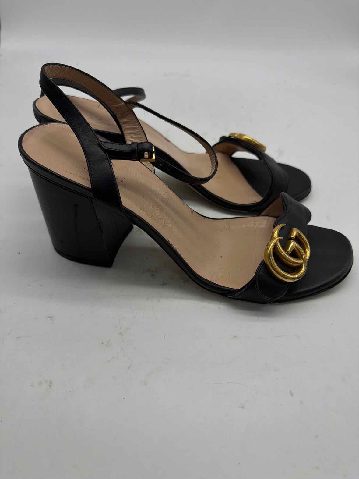 Pre-Owned Gucci Black Size 38 Block Heel Heels | True Fashionistas.