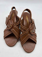 Pre-Owned Marion Parke Tan Size 6.5 Strappy Heels | True Fashionistas.