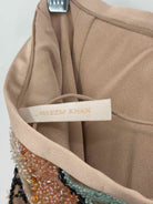 Pre-Owned Naeem Khah Tan Size 10 Beaded Pencil Skirt | True Fashionistas.