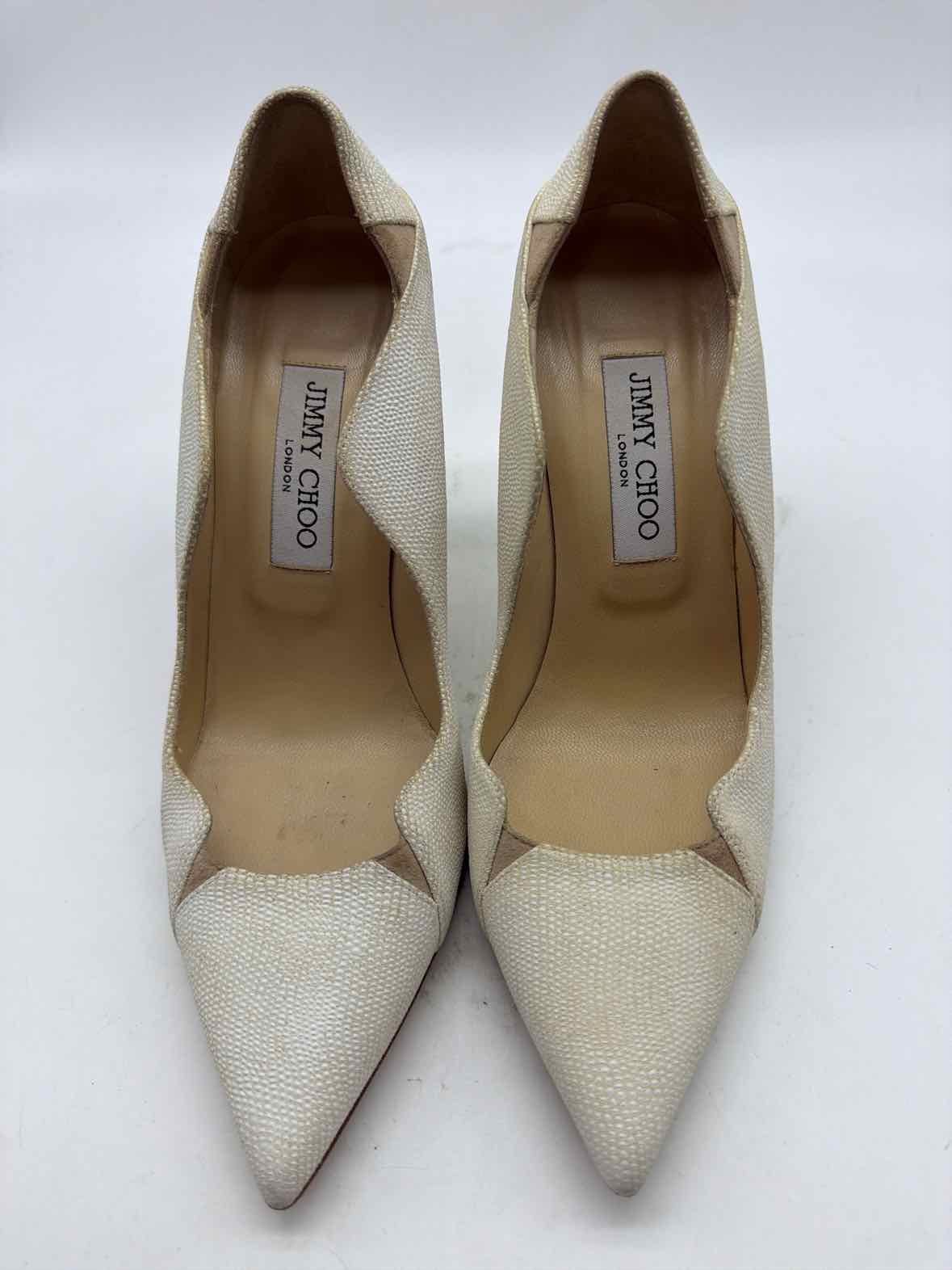 Pre-Owned Jimmy Choo Ivory Size 38.5 Pump Heels | True Fashionistas.