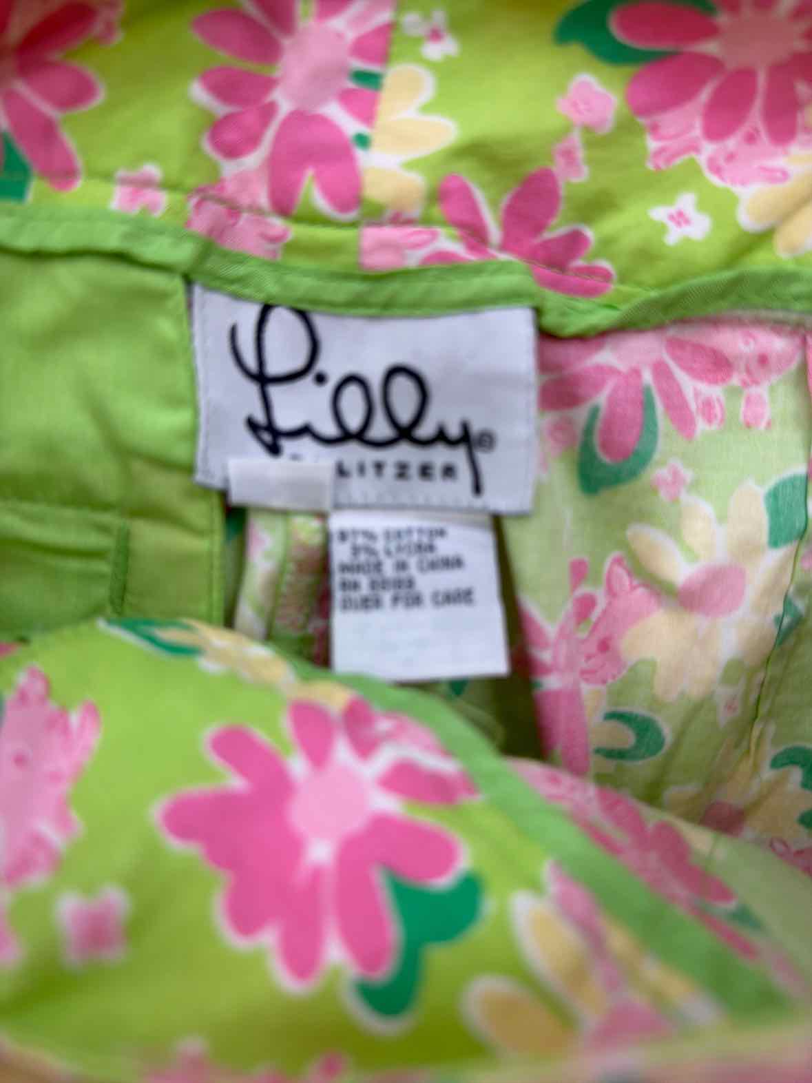 Pre-Owned Lilly Pulitzer Green Size 2 Vintage Printed Pants | True Fashionistas.