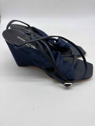 Pre-Owned Marion Parke Blue Size 37 Wedge Heels | True Fashionistas.