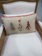 Tan Christmas Tree Lumbar Pillow | True Fashionistas.