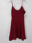 Pre-Owned JACK Red Size 8 Lace Short Sleeveless Dress | True Fashionistas.