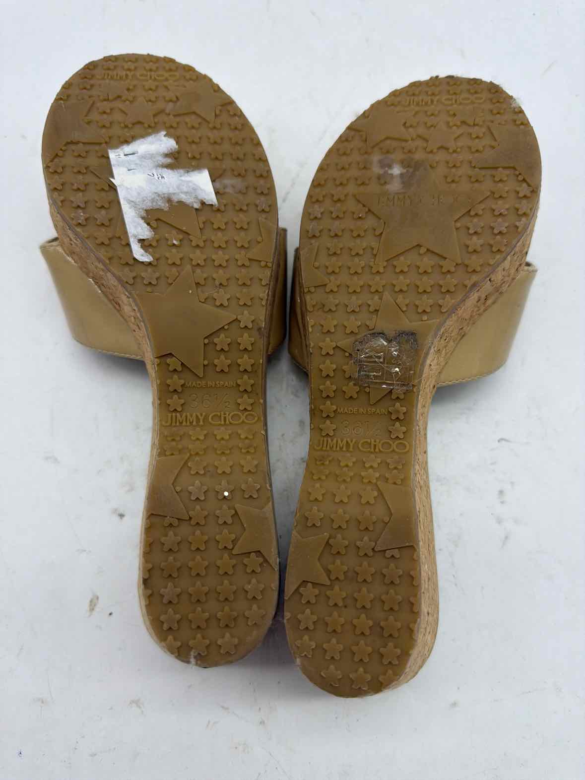 Pre-Owned Jimmy Choo Tan Size 6.5 Mule Sandals | True Fashionistas.