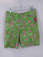 Pre-Owned Lilly Pulitzer Green Size 4 Chipper Printed Shorts | True Fashionistas.