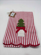 Red Stripe Christmas Topiary Towel | True Fashionistas.