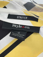 Pre-Owned Style & Co Yellow Size 12 Short Short Sleeve Dress | True Fashionistas.