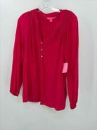 Pre-Owned Lilly Pulitzer Pink Size Medium Long Sleeve Blouse | True Fashionistas.