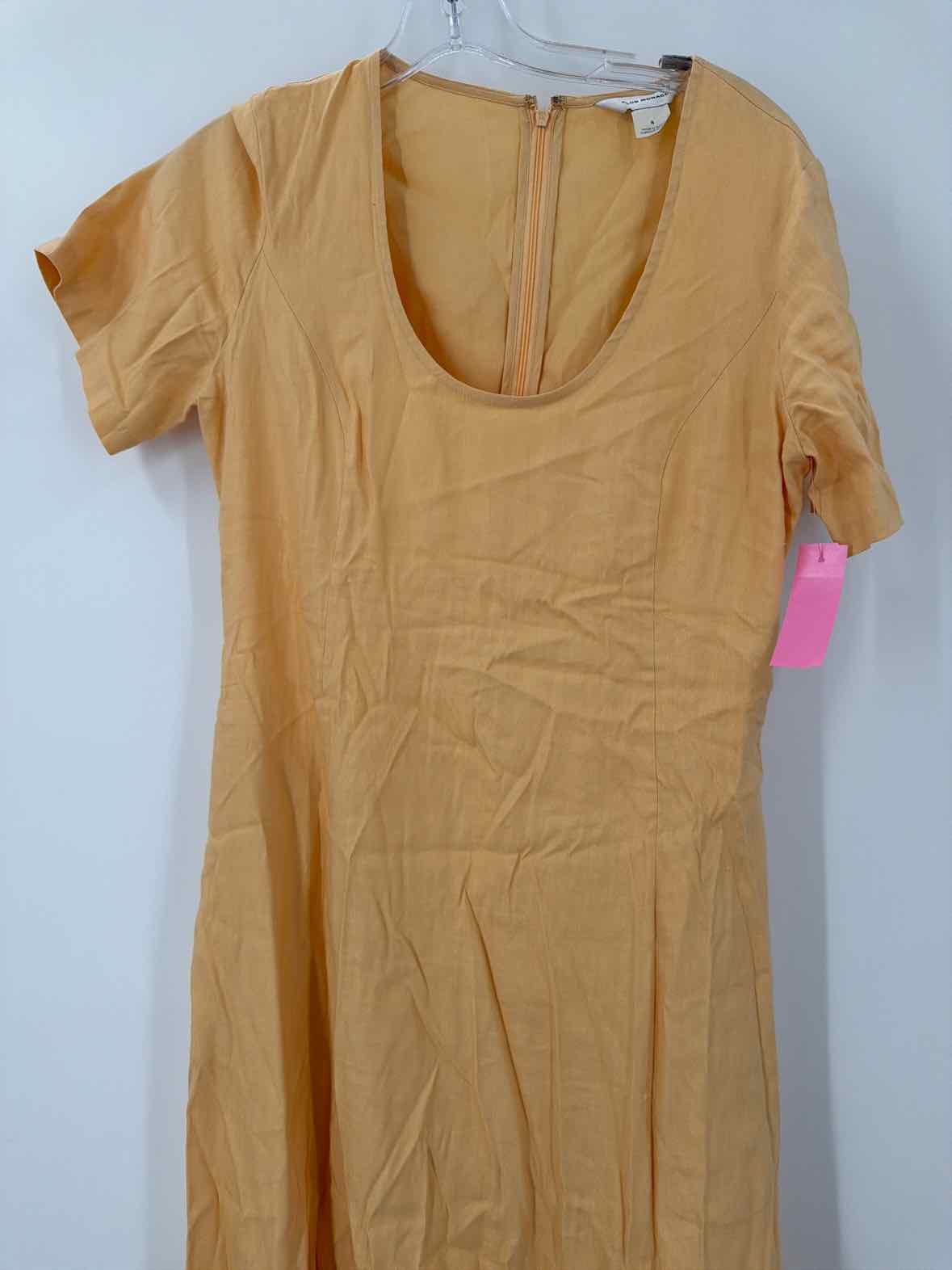 Pre-Owned Club Monaco Yellow Size 8 Long Short Sleeve Dress | True Fashionistas.