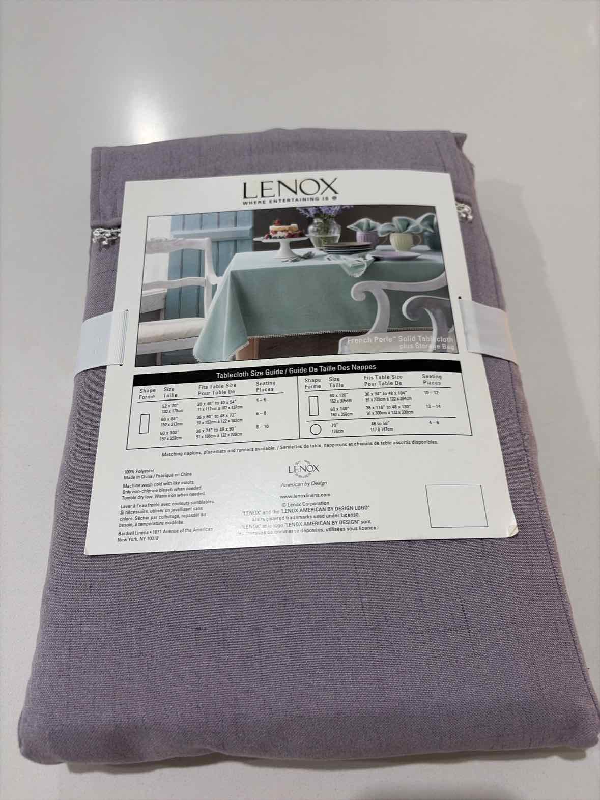 Lilac Round  Polyester Tablecloth W/Decorative Edge | True Fashionistas.