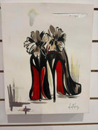 Liesl Long Black Red  Canvas Shoe Art Work | True Fashionistas.