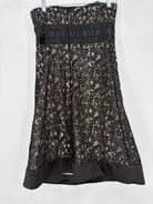 Pre-Owned WHBM Black Size 4 Lace Cocktail Short Strapless Dress | True Fashionistas.