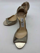 Pre-Owned Jimmy Choo Gold Size 5.5 Strappy Heels | True Fashionistas.
