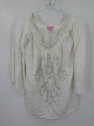 Pre-Owned Lilly Pulitzer White Size Medium Off Shoulder Blouse | True Fashionistas.