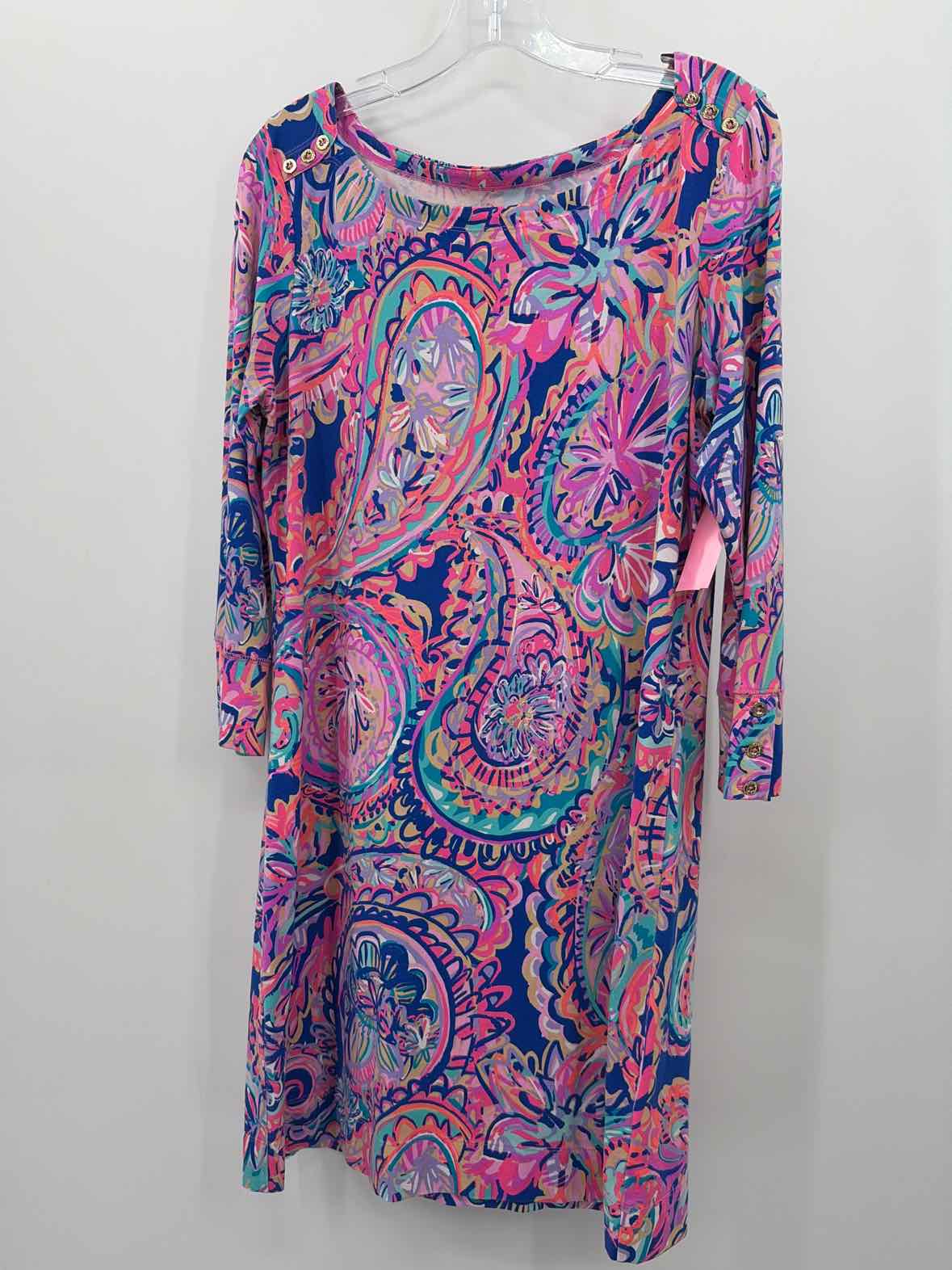 Lilly Pulitzer Pink Size Large Short Long Sleeve Dress | True Fashionistas.
