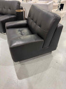 W. Schillig Black Leather Living Room Chair | True Fashionistas.