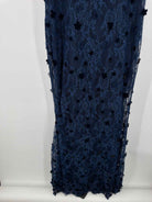 Pre-Owned Mac Duggal Navy Size 16 Lace Gown Long Evening Gown | True Fashionistas.