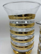 Set Of 2 Gold & Clear Glass Vases | True Fashionistas.