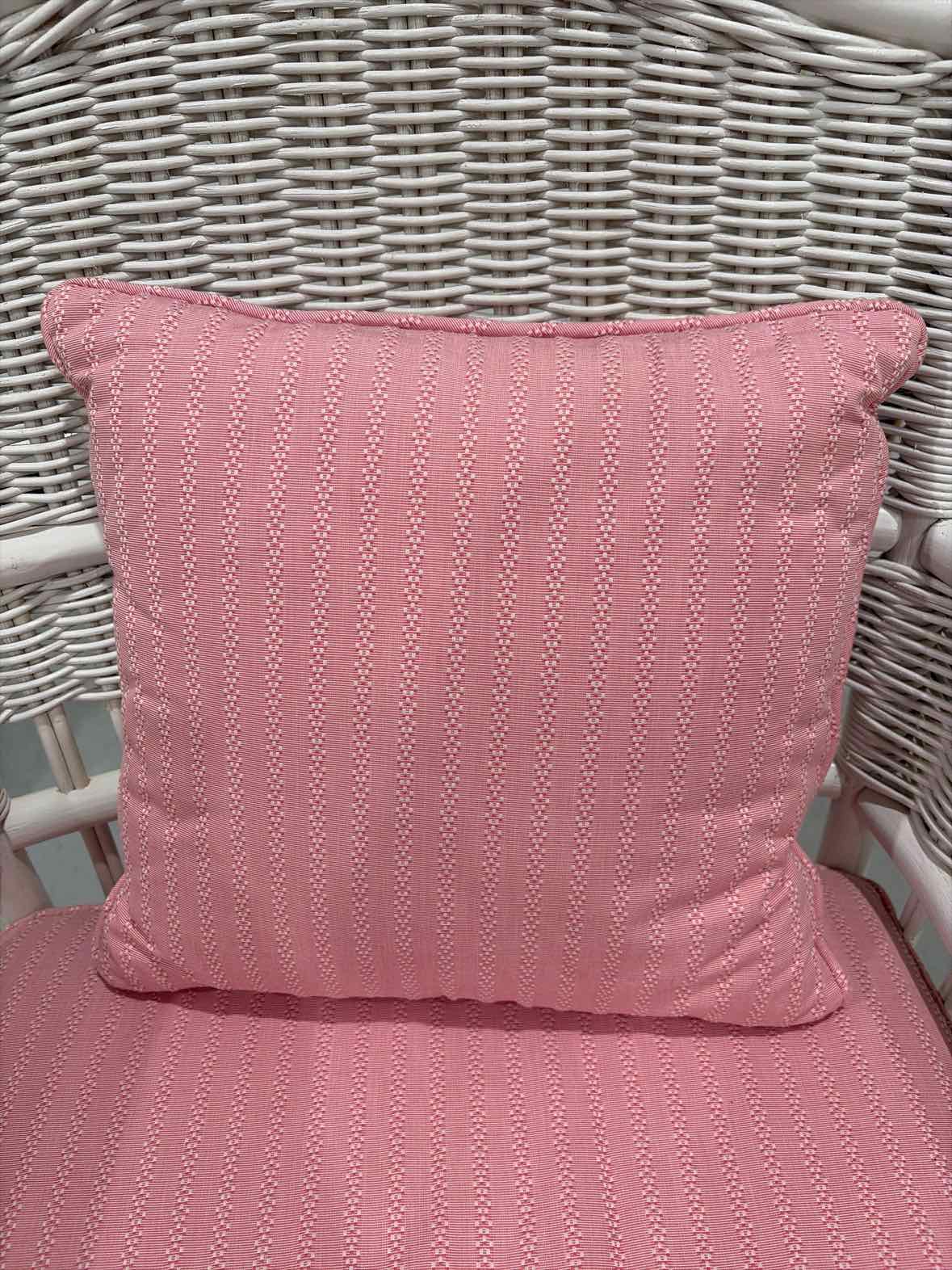 White Wicker Chair With Pink Cushions | True Fashionistas.