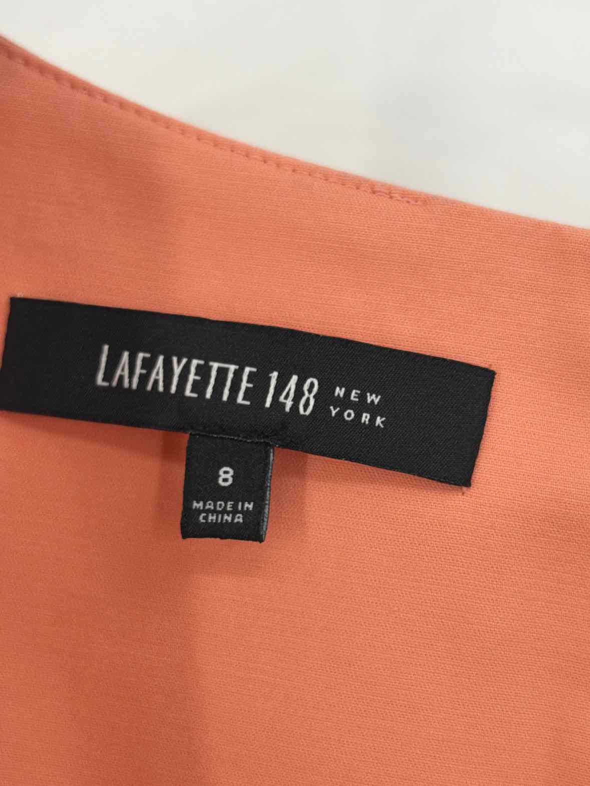 Pre-Owned Lafayette 148 Orange Size 8 Short Sleeveless Dress | True Fashionistas.