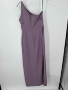 Pre-Owned Vera Wang Purple Size 10 1 Shoulder Long Evening Gown | True Fashionistas.
