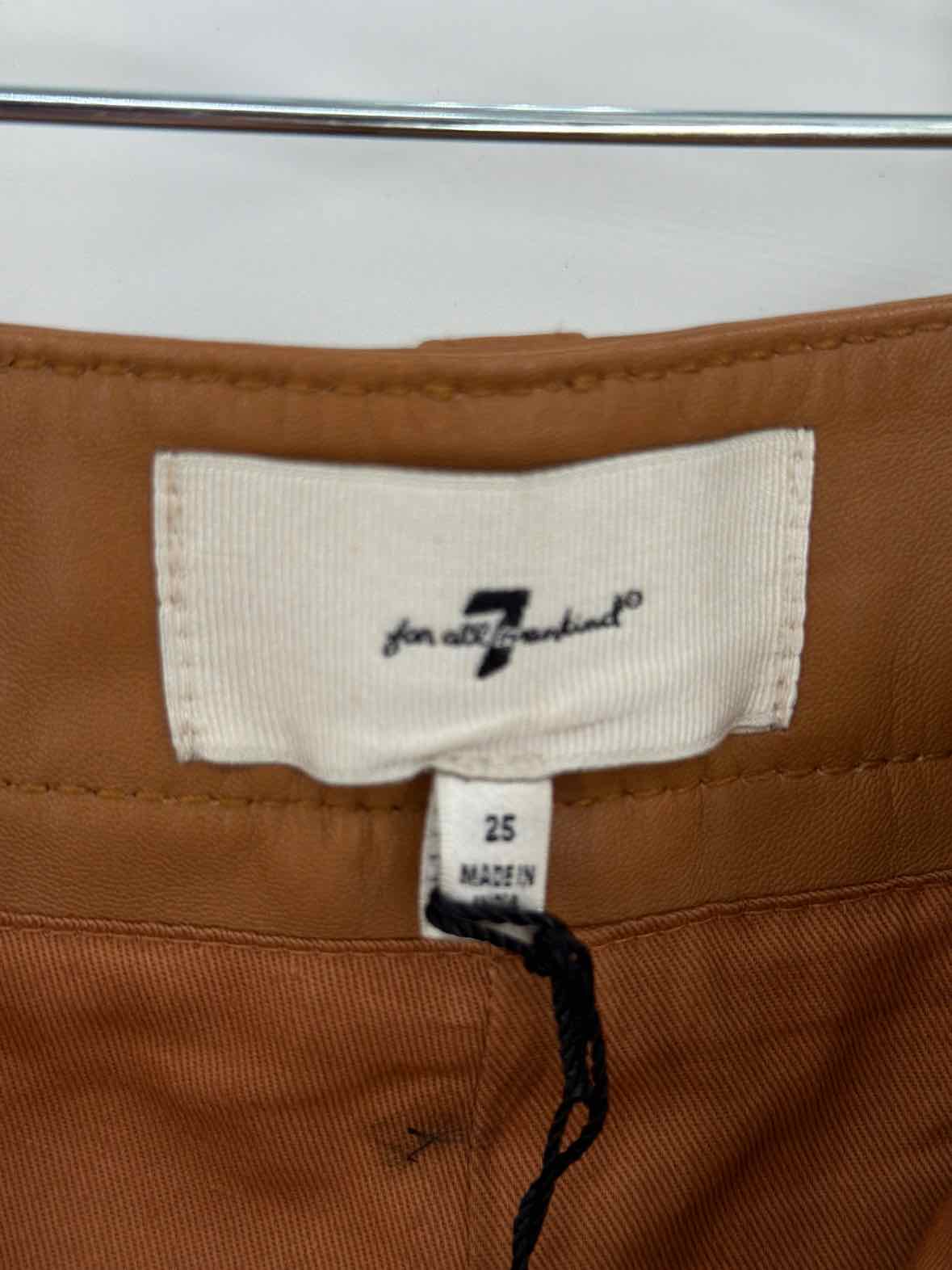 Pre-Owned 7 For All Mankind Tan Size 25 Leather Maxi Skirt | True Fashionistas.