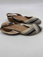 Pre-Owned Eric Michael White Size 37 Slingback Flats | True Fashionistas.