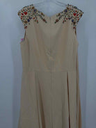 Pre-Owned Ieena for Mac Duggal Tan Size 18 Ball Long Evening Gown | True Fashionistas.