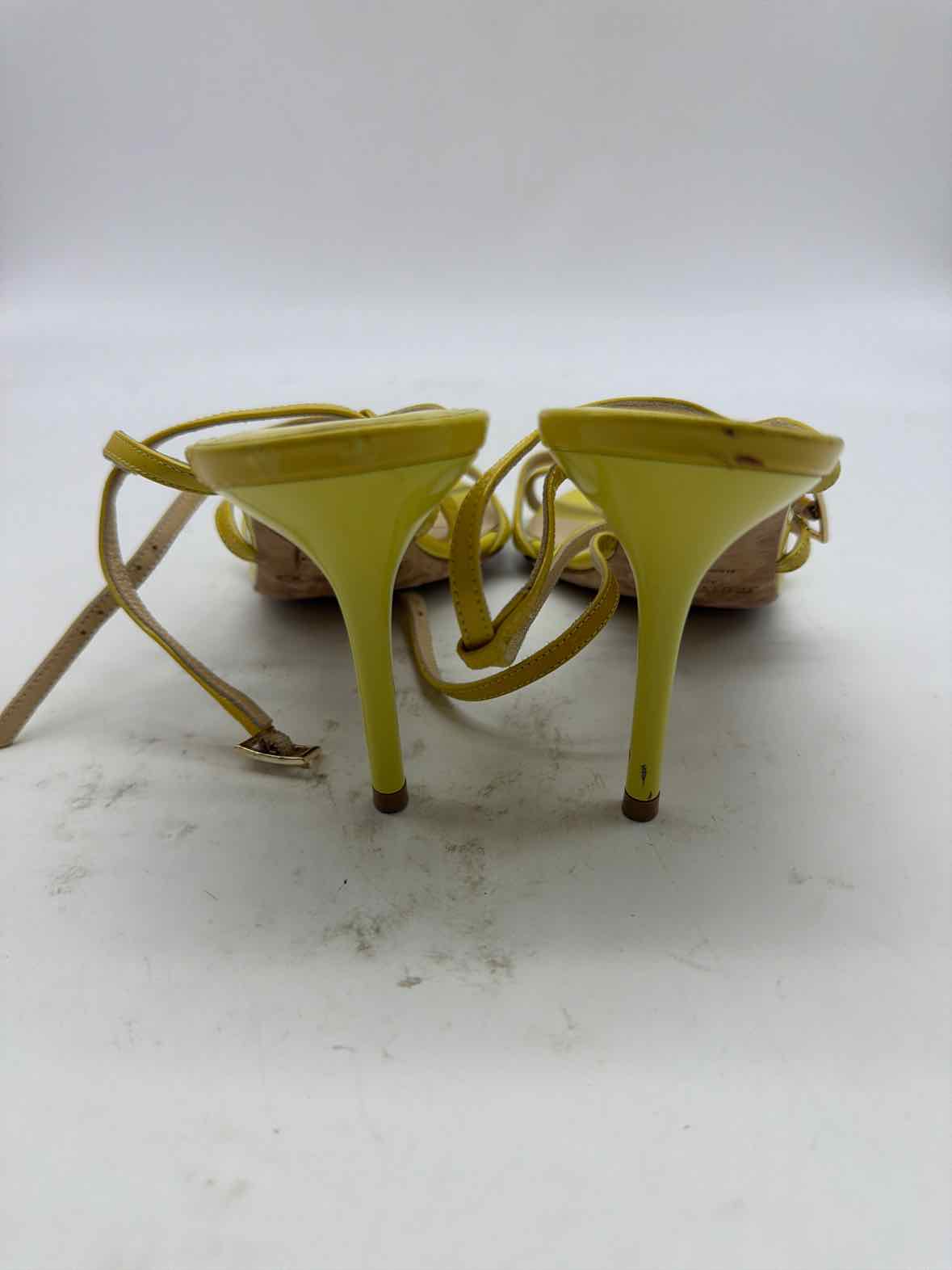 Pre-Owned Jimmy Choo Yellow Size 6.5 Strappy Heels | True Fashionistas.