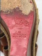 Pre-Owned Christian Louboutin Tan Size 8 Wedge Wedge Heels | True Fashionistas.