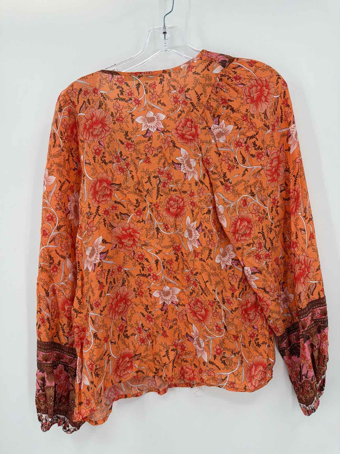 Pre-Owned Miss Sparkling Orange Size Medium Blouse | True Fashionistas.