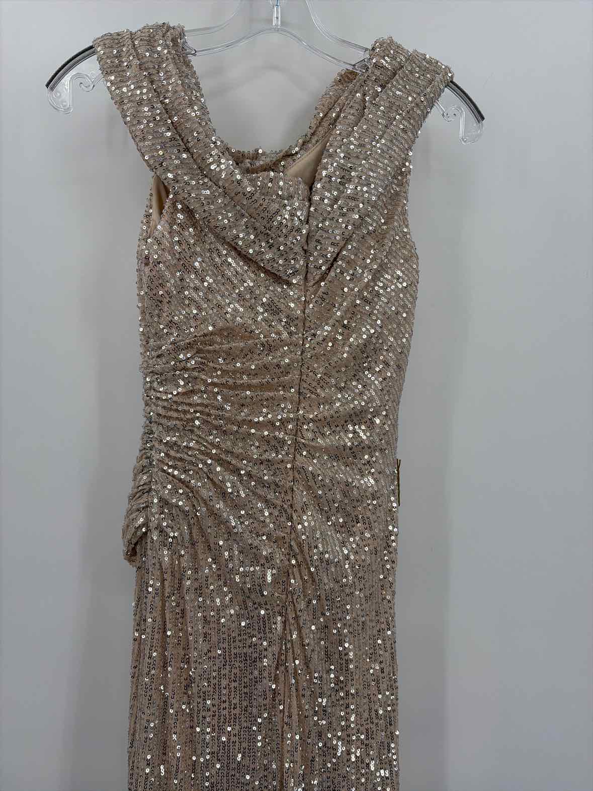 Ieena for Mac Duggal Silver Size 0 Sequin Maxi Evening Gown True Fashionistas Ieena for Mac Duggal Silver Size 0 Sequin Maxi Evening Gown True Fashionistas