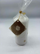 White Wax Candle W/Gold Stars | True Fashionistas.