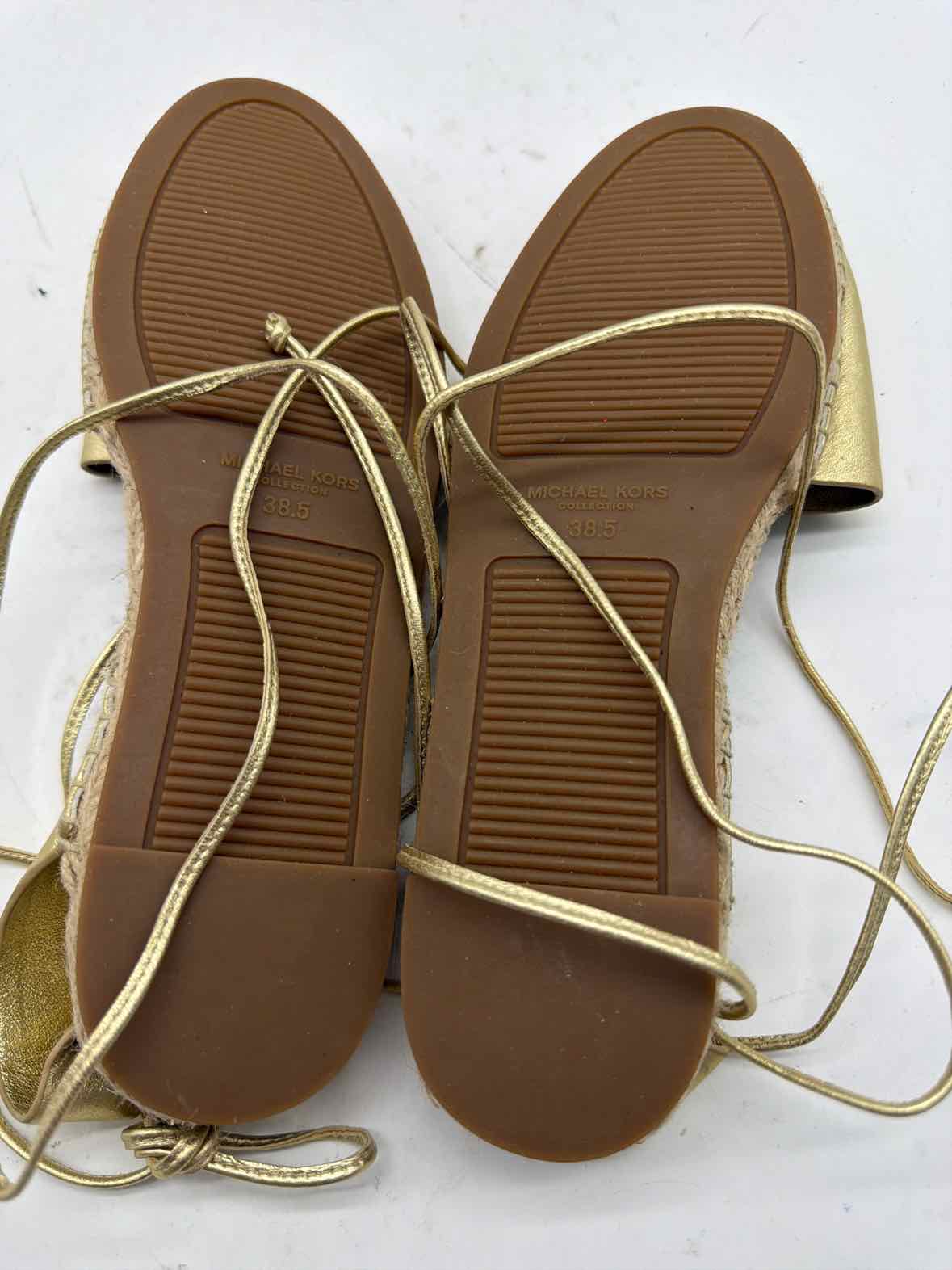 Pre-Owned Michael Kors Collection Gold Size 38.5 Espadrille Flats | True Fashionistas.