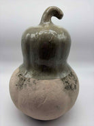 Green & Cream Pottery Gourd | True Fashionistas.