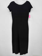 Pre-Owned Armani Collezioni Black Size 6 Knit Short Short Sleeve Dress | True Fashionistas.