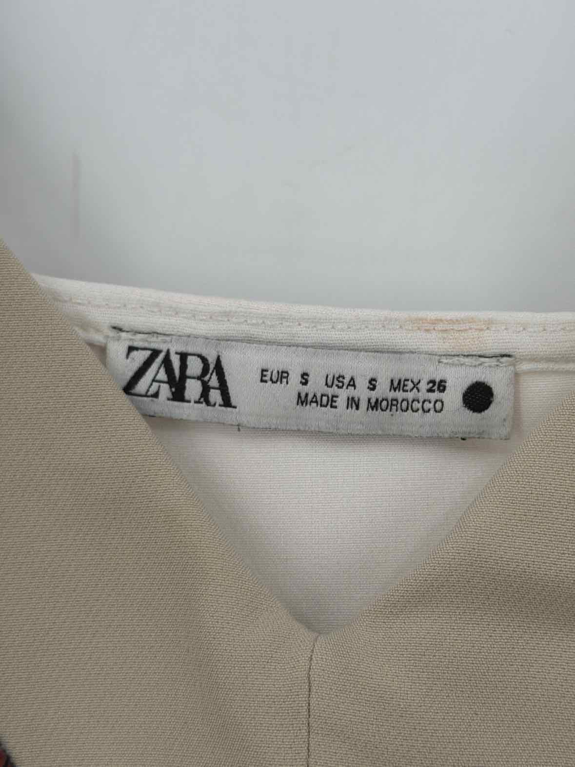 Pre-Owned Zara Tan Size Small Midi Sleeveless Dress | True Fashionistas.