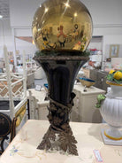 Black Vase With Gold Gazing Balls | True Fashionistas.