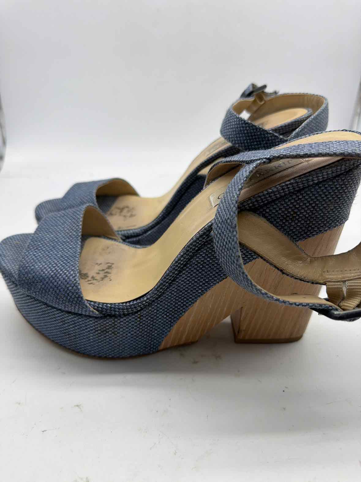 Pre-Owned Jimmy Choo Blue Size 41 Wedge Heels | True Fashionistas.