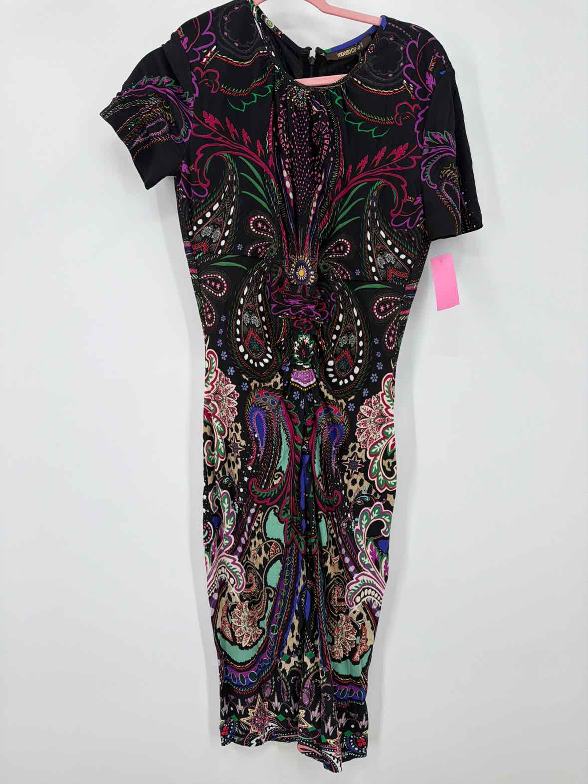 Pre-Owned Roberto Cavalli Black Size 44/10 Short Short Sleeve Dress | True Fashionistas.