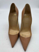 Pre-Owned Christian Louboutin Tan Size 9.5 Patent Leather Pump Heels | True Fashionistas.