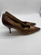 Pre-Owned Prada Gold Size 38.5 Sequin Pump Heels | True Fashionistas.