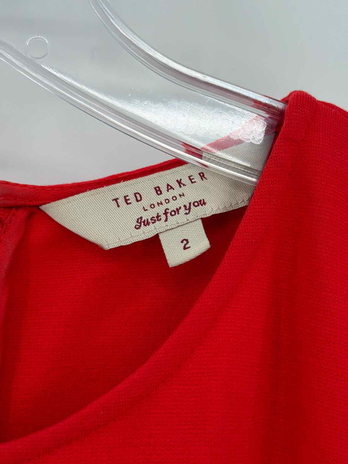 Pre-Owned Ted Baker Red Size 2/4 Short Sleeveless Dress | True Fashionistas.