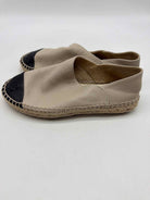 Pre-Owned Chanel Tan Size 35 Espadrille Slip On Flats | True Fashionistas.