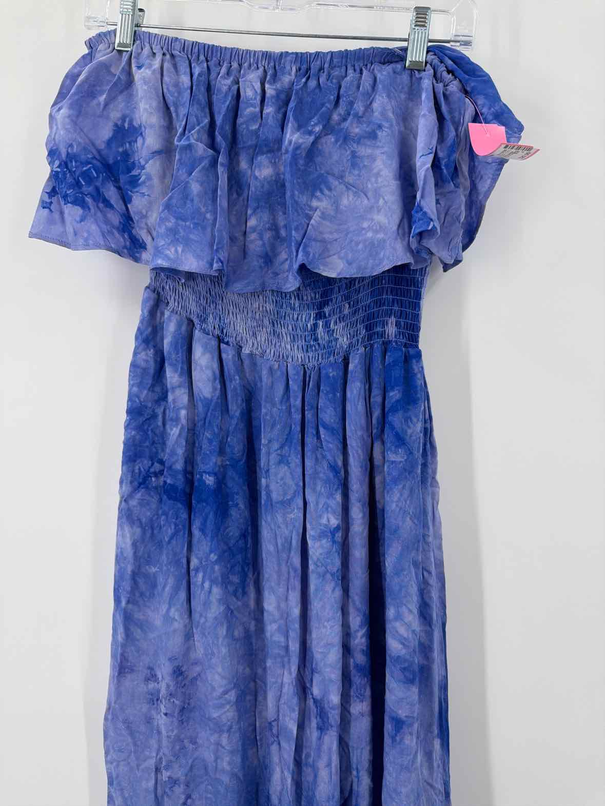 Pre-Owned Favlux Blue Size Large Long Strapless Dress | True Fashionistas.