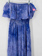 Pre-Owned Favlux Blue Size Large Long Strapless Dress | True Fashionistas.