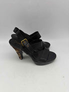 Pre-Owned Yves Saint Laurent Black Size 37.5 Strappy Heels | True Fashionistas.