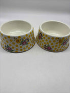 Set Of 2 Mackenzie Childs Buttercupo Yellow Metal  Bowl | True Fashionistas.